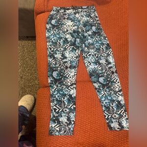 Ultra Flirt Blue and Black Patterned Leggings